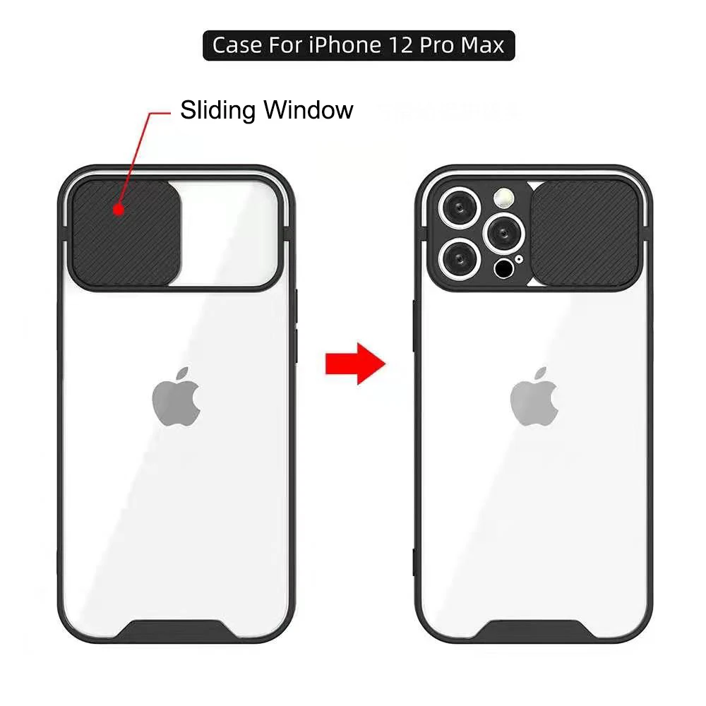 Honatop Clear Sliding Window with full camera protection phone Case For Infinix  S16/ HD Smart 2021/Zero-8-X687