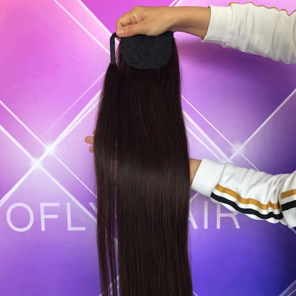 
Wholesale Buy 10 To 30 Inch Indian human hair drawstring ponytail for woman 