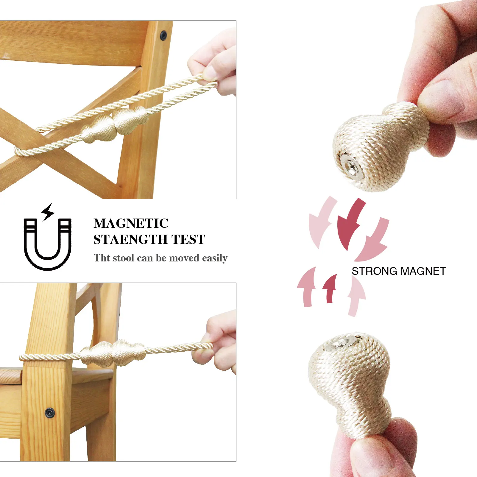 2024 newest Wholesale Custom High Quality Plastic Curtains Rope Curtain Tieback Decorative