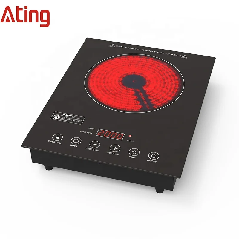 2000w infrared cooker electric ceramic built in cooktop wok hot plate induction cooker