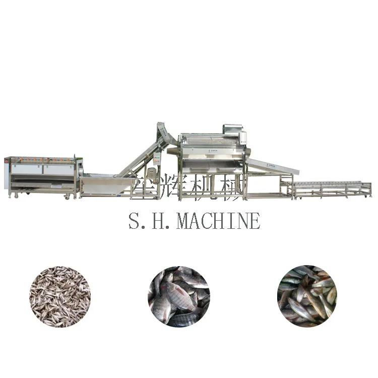 Automatic canned dace fish processing line equipment tilapia scale remover fish cleaning equipment seafood machine