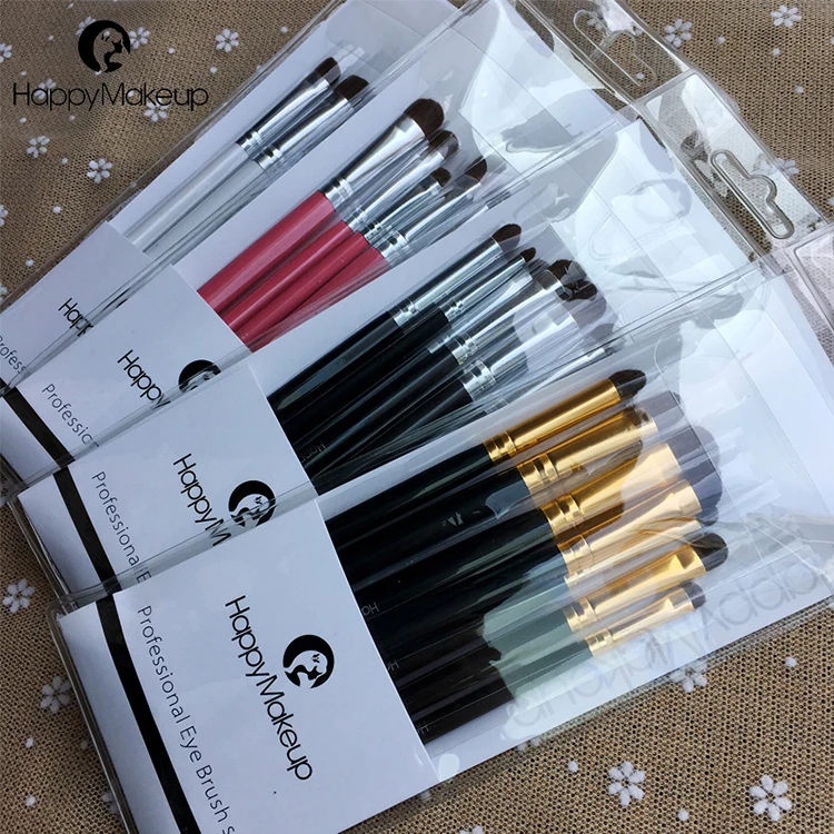 FEIYAN New Arrivals Make Up Eyeshadow Brush Set Custom Logo Natural Pony Hair 7pcs Eyes Make-up Brushes Eye Makeup Brushes