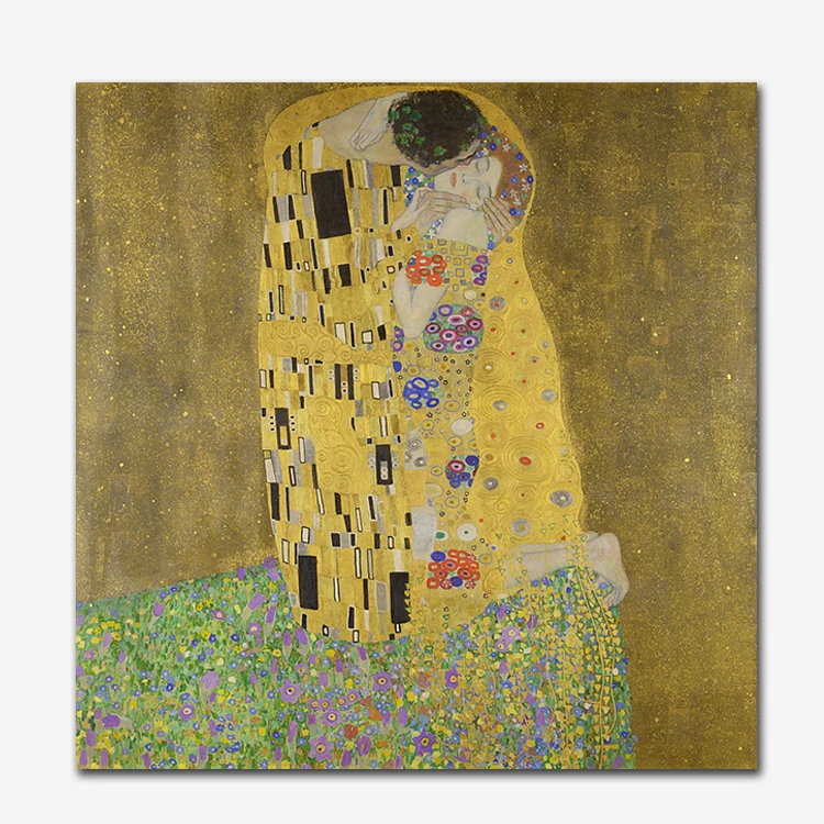 Известный художник растянутый холст Рамка Поцелуй klimt картина маслом на