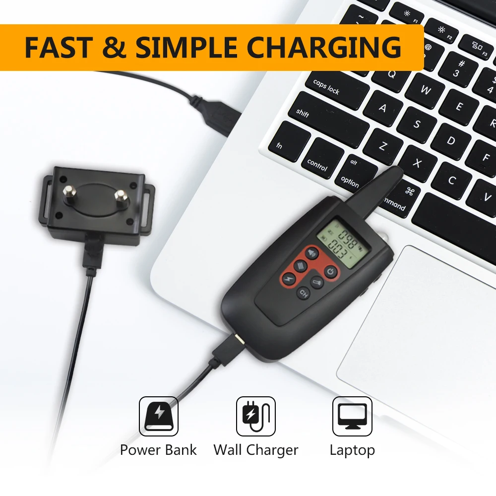 Rechargeable Barking Device Dog Beeper No Shock Collar Dog Training Collar With Remote Control