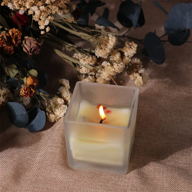 Healing Herbal Crystal Candle Calming Energy Relaxation Scents Soy Wax Candles