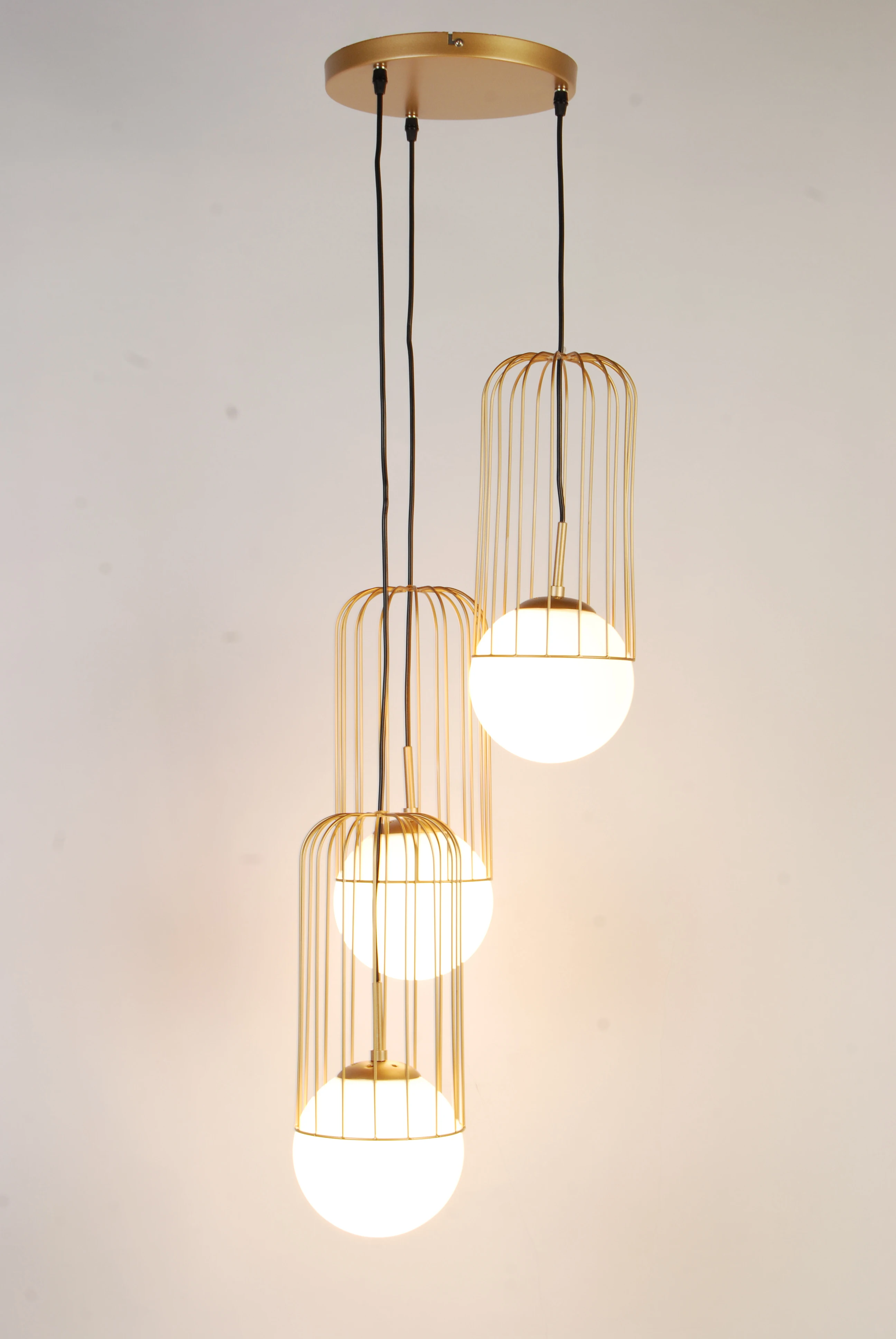 3Light Chandeliers Restaurant Lamp Good for House Polishing Rose Gold