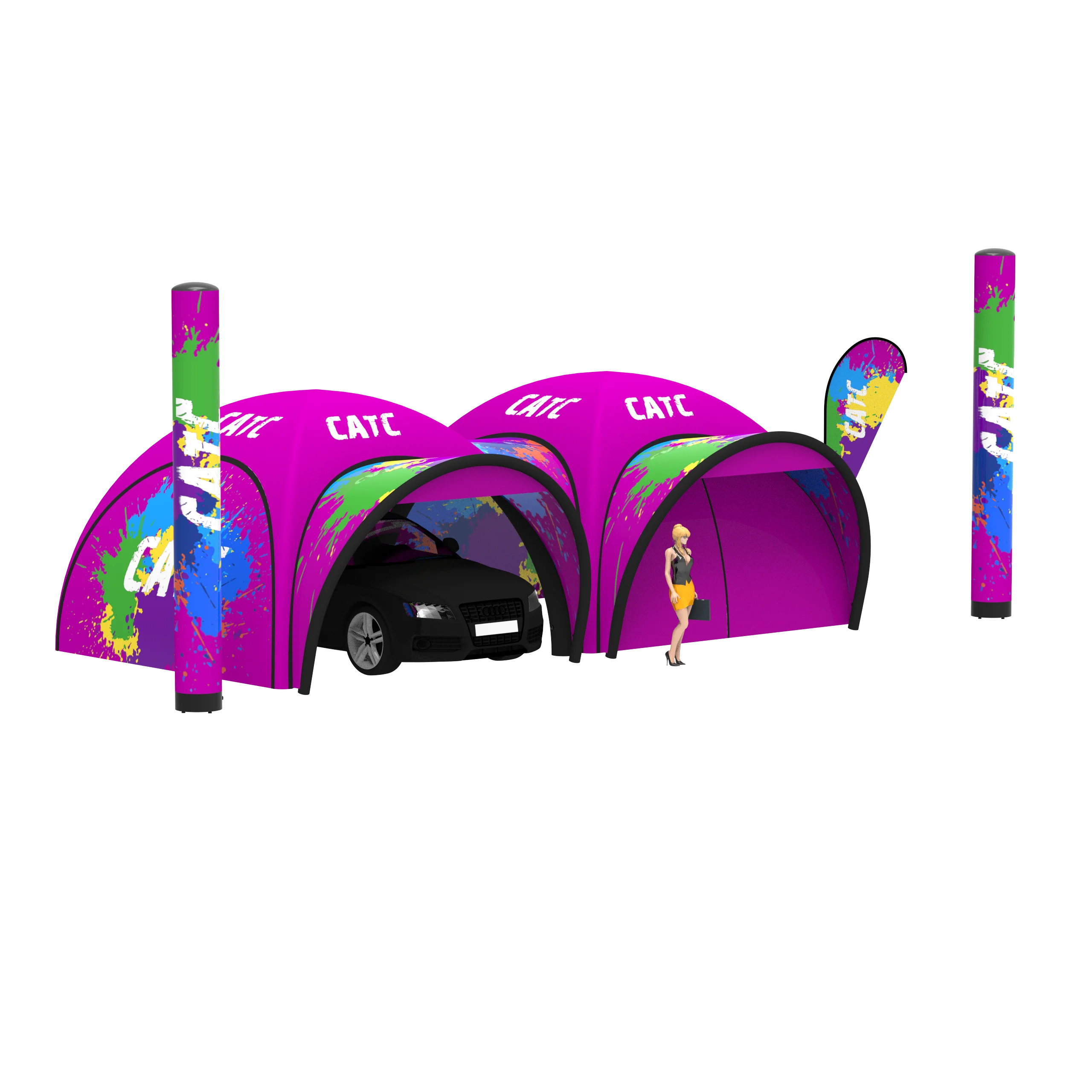 CATC Customize Advertising Event Tents Display Color Printed Flame Retardant Portable Outdoor Exhibition Inflatable Event Tents