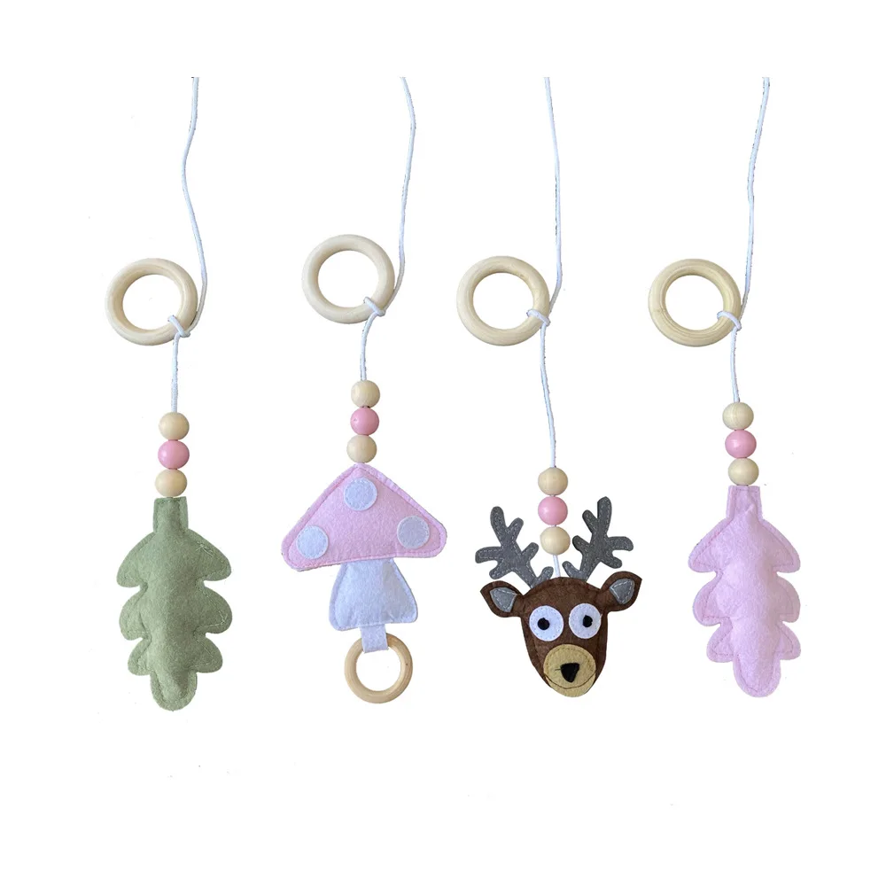 Baby play Gym Hanging toys Felt animals Activity Gym Toys Newborn bath gifts crib toys