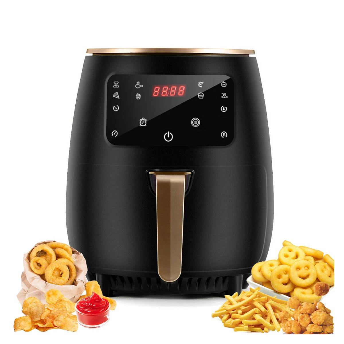 OEM для домашнего использования 4.5L аэрофритюрница приготовления блюд без цифровой 220 В горячего воздуха Фрайер духовка 1400 Вт свободного
