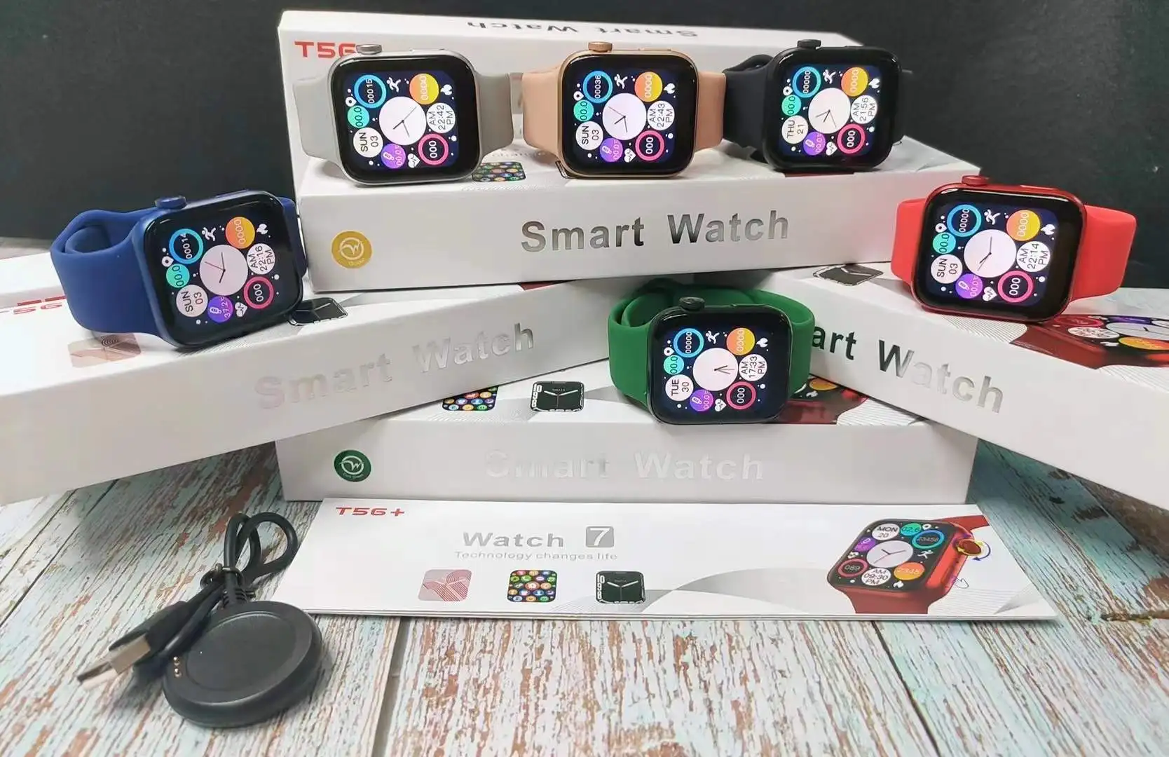 A  2022 New Original T56+ Smartwatch 1.75 Inch IP67 Waterproof BT Heart