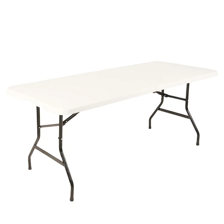 
Outdoor Furniture Custom Logo Portable 6FT Portable Plastic Party Dining Camp Table Folding Picnic Table 
