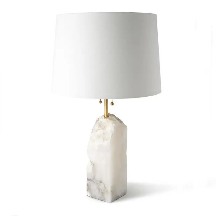 Modern Italy Design Marble White OnyxTable Lamp New Table Light Luxury Hotel ing for bedroom with onyx base