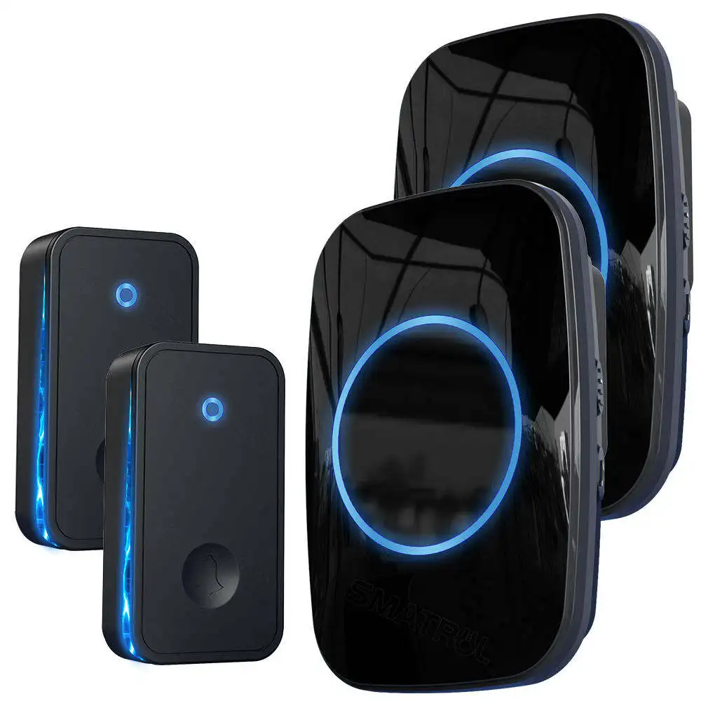 YIERYI Self Powered DoorBell Chime Ring Call No Battery 2 Receivers EU UK US Plug Waterproof Wireless Door Bell