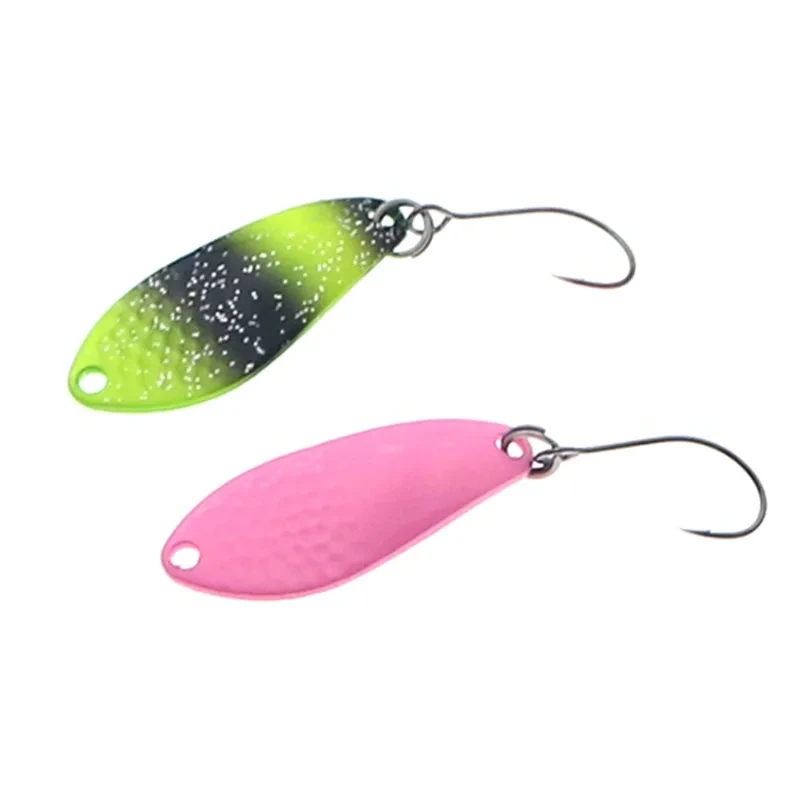 Fishing Lure 2.5g 30mm Mini Metal Spoon Area Trout Colorful Brass Copper Bait Freshwater Stream Tackle for Chub Perch Salmon