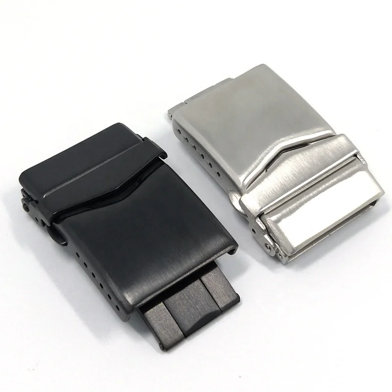 High Quality 316L Stainless Steel Folding Butterfly Buckle 18mm 20mm 22mm Watch Buckles