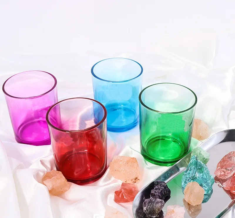 Luxury Frosted Candle Jar With Lids  Customized Crystal Glass Candle Vessel Decor Packaging Large Clear Empty Candle Container