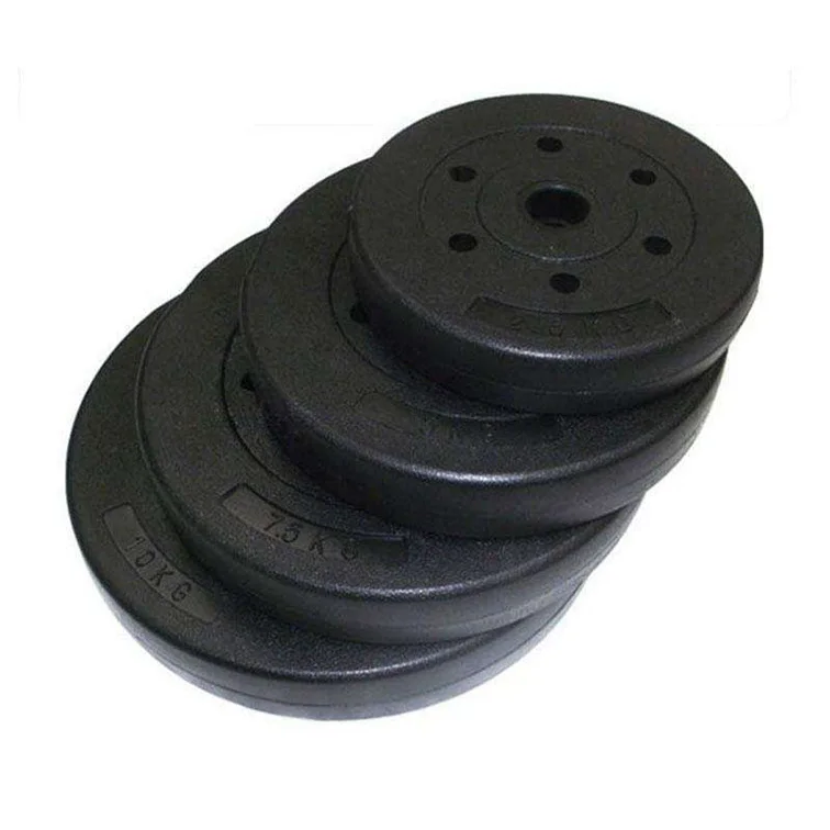 Commercial Gym Equipment Weight-plate Cement Empty Concrete Barbell Rubber Bumper Weight Plates For Barbell