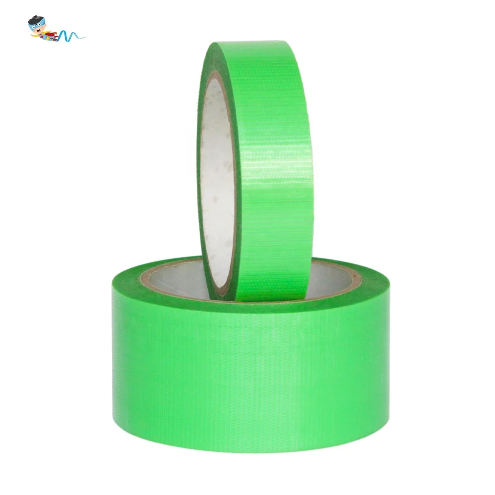 1- Green Color Recyclable UV Resistant Spray Paint Protection No-Residual Polyethylene Film PE Cloth Masking Self Adhesive Tape