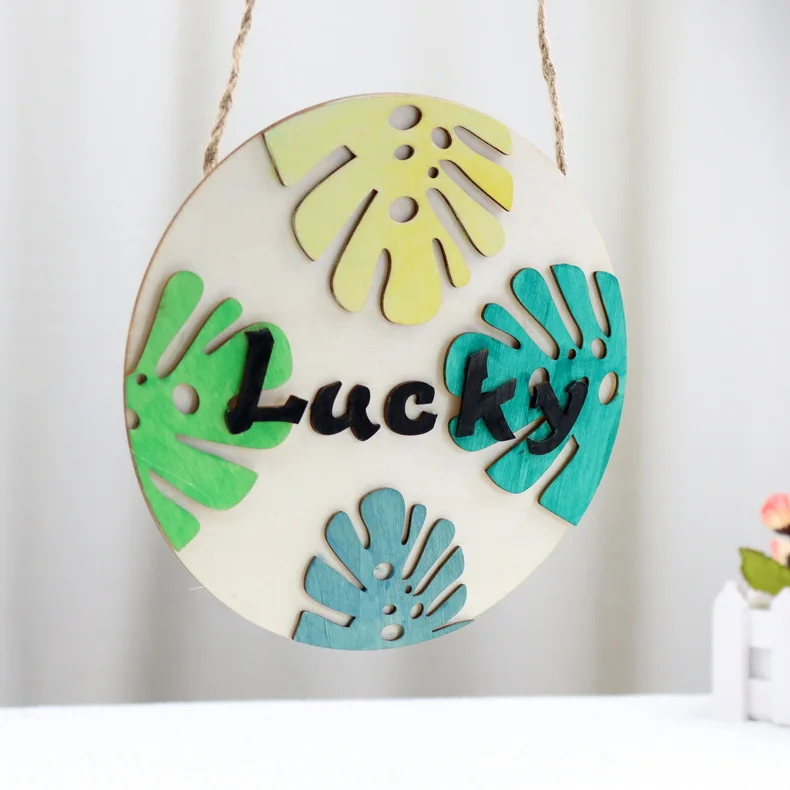 DIY Drawing Home Sign Decor Wall Decor Decorative Wood Plank Hanging Sign