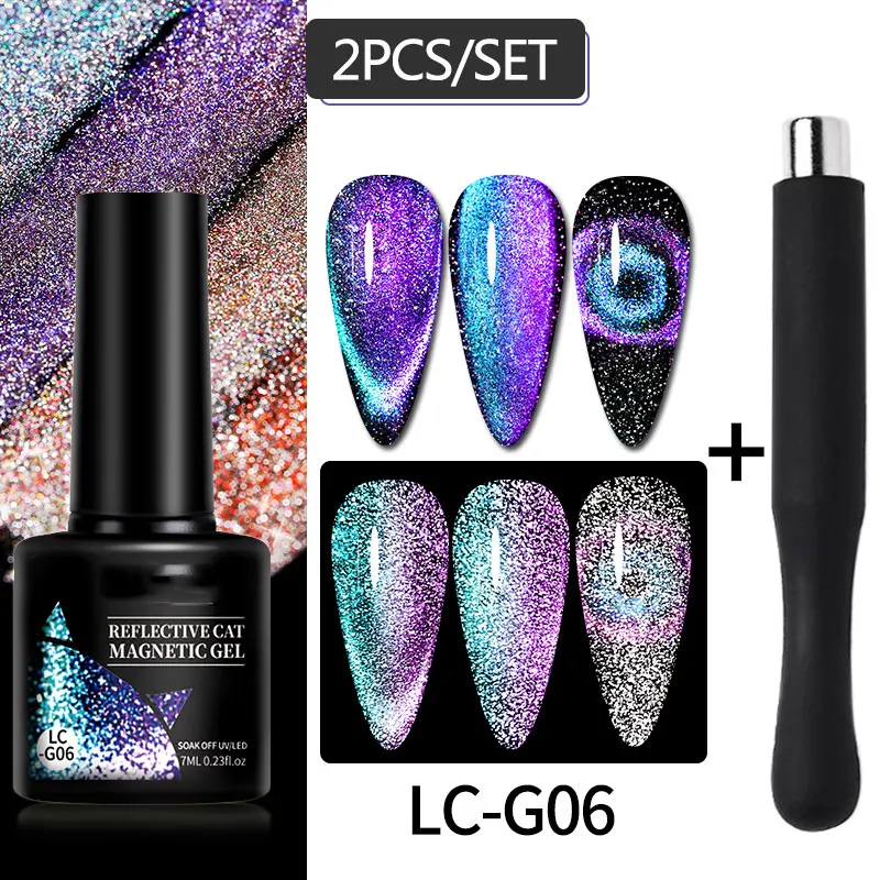 7ml Cat Magnetic Nail Gel Polish 9D Flowing Laser Gel Semi Permanent Hybrid Nail Art Design Gel Polish