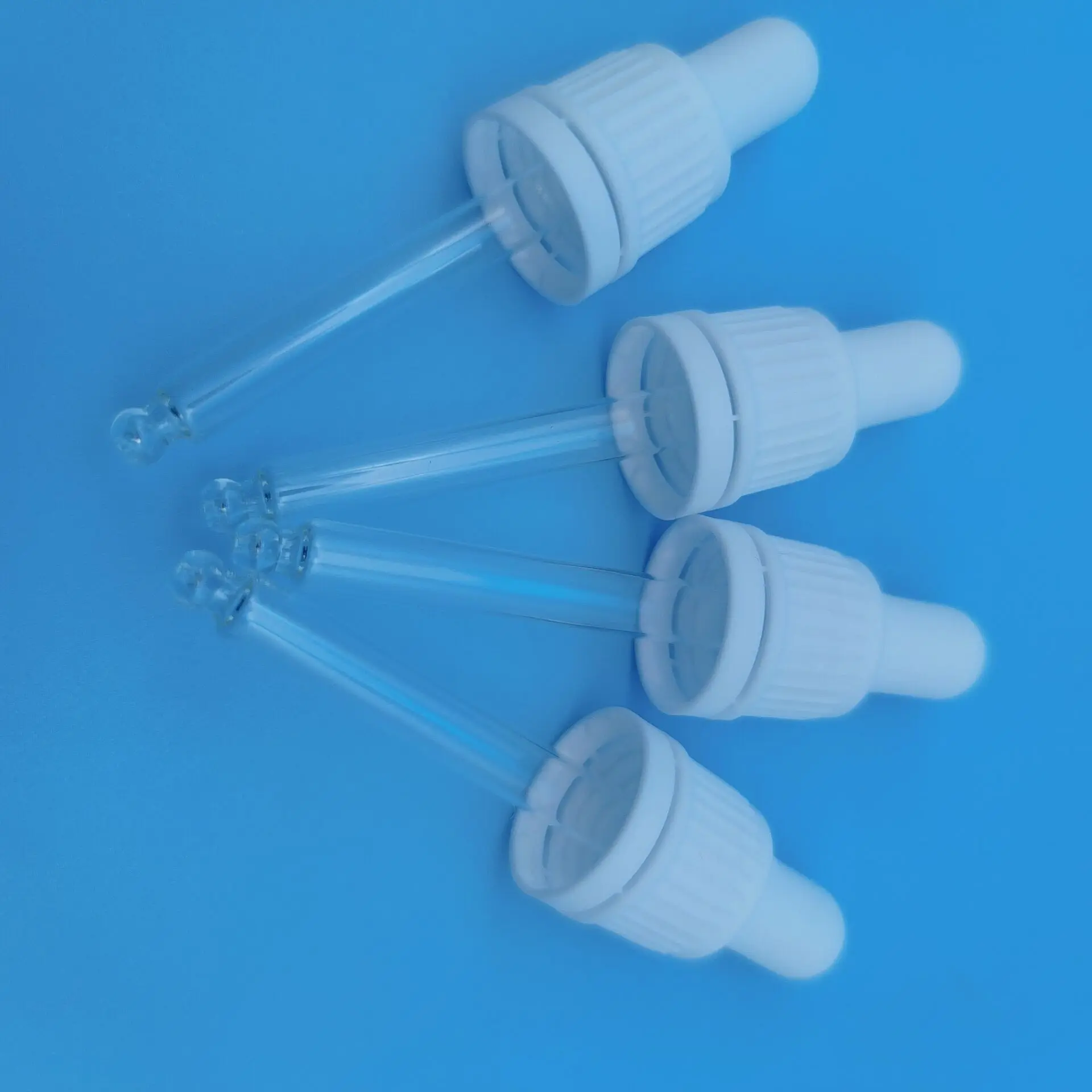 Wholesale 18-415 Black temper evident dropper cap with tip/round head glass pipette  for 20ml DIN18 essential glass