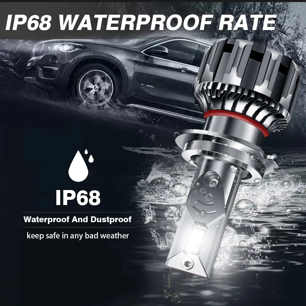 Super Bright 18000 Lumen Auto H7 H4 Lights M3 Led Fan Luces Led 9005 9006 H11 H7 H4 Car Led Headlights