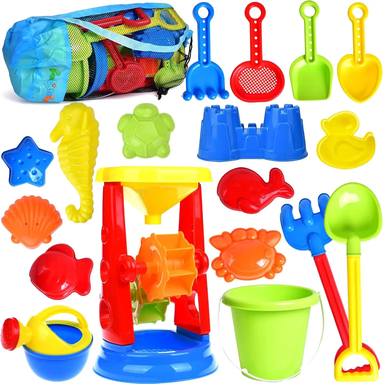 Wholesale 19 pcs beach toys sand toy set for kids snow toy kit