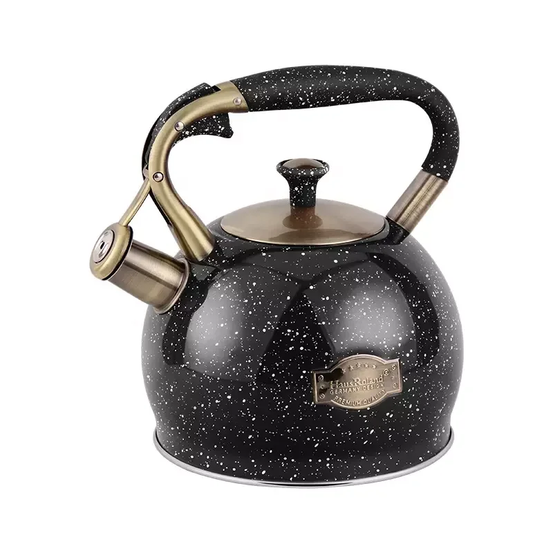 reserved Ready Goods Goodful whistling Tea Kettle Stove Top Stainless Steel Tea Water Pot With Zinc Alloy Handle
