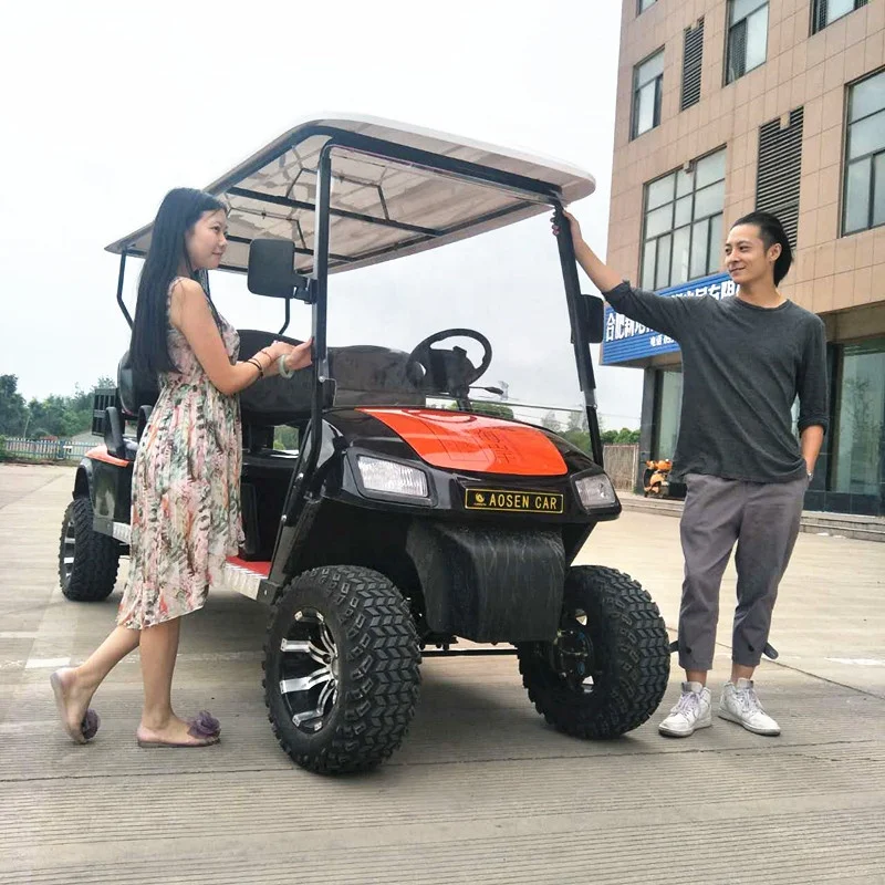 Powerful Off Road Utility Hunting Golf Cart 250CC Gas Golf Cart With Rear Cargo Hopper