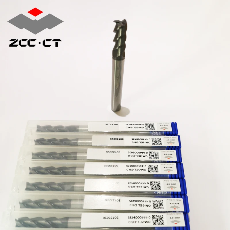 45 degree 3-flute flattened long end mill with excellent vibration resistancefor slot milling side milling drilling