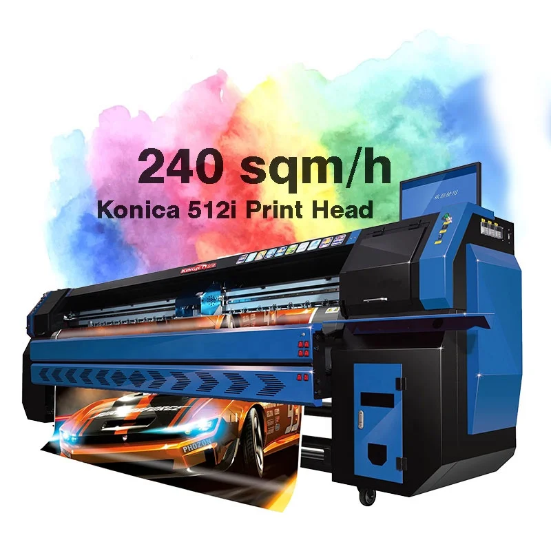 KingJet  248sqm/h  high speed konica head flex banner large format solvent Printer
