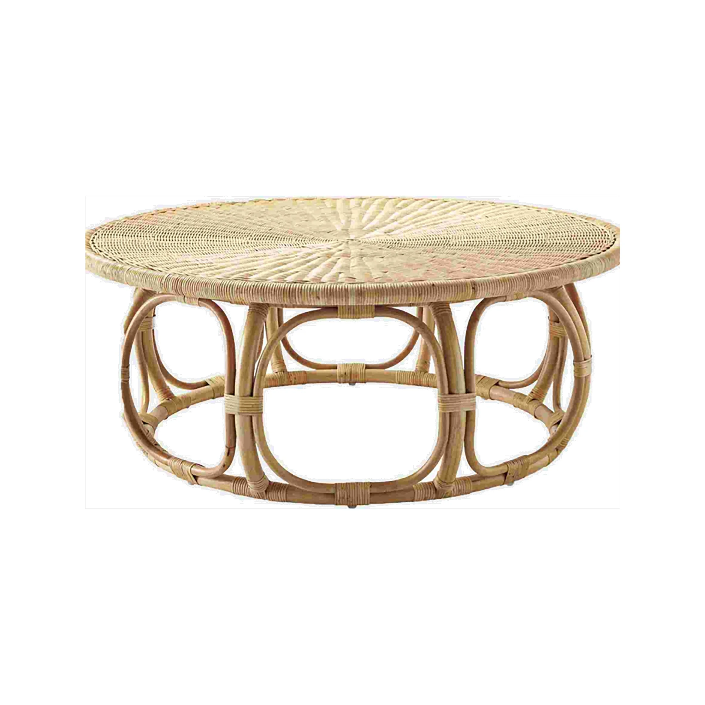 Good Quality Niscaya Rattan Table with a Sturdy Rattan Webbing for Home Furniture