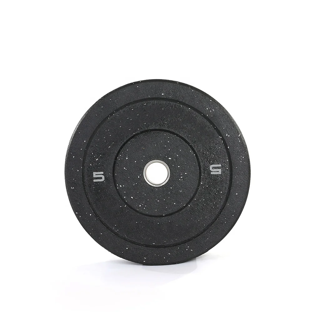 
Cross fitness weightlifting use crumb black rubber hi-temp bumper plates 
