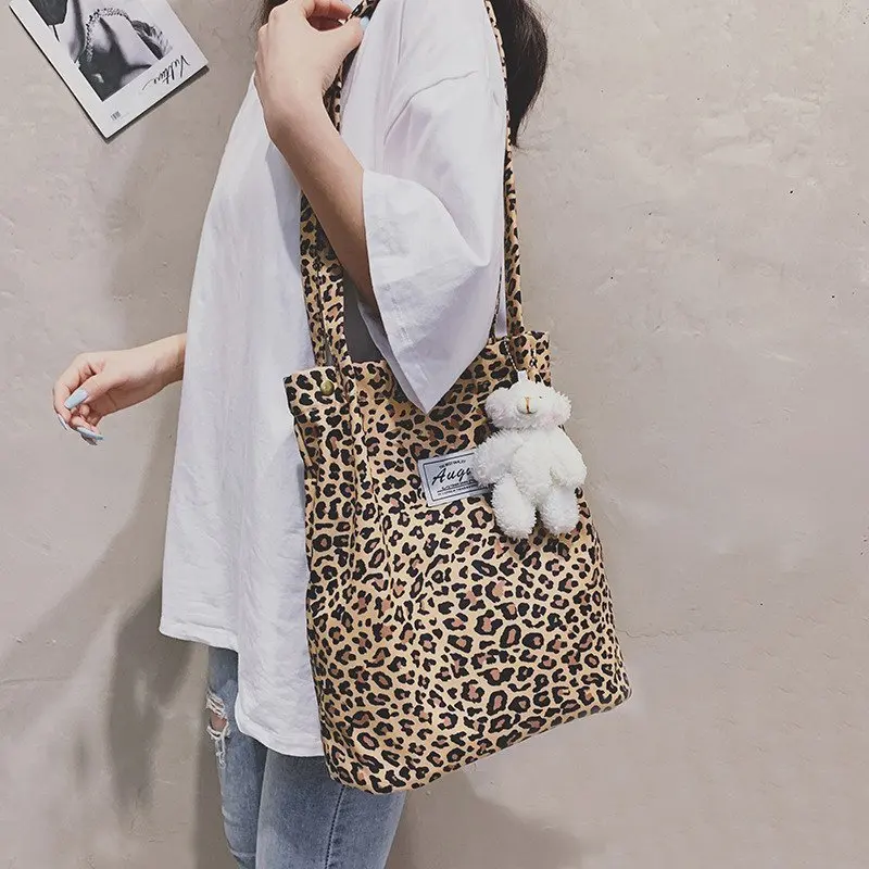 Newspaper Printed Canvas Tote Bag Large Capacity Travel To Work Shoulder Bag Student Japanese Retro Women Handbags