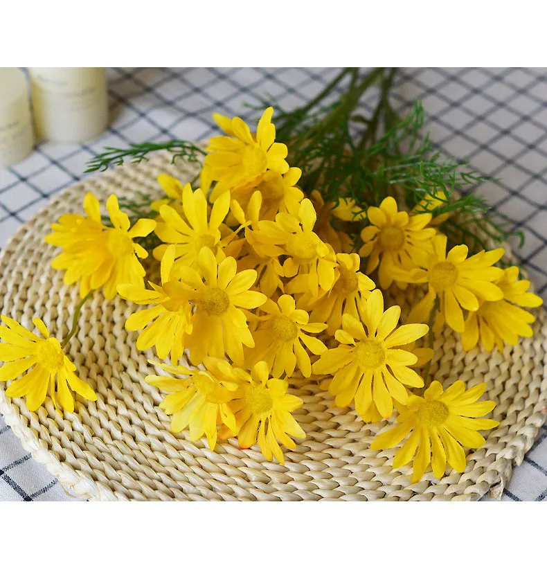 Artificial small Daisy 5 Dutch chrysanthemum Cosmos wedding home photography decoration props artificial flowers wholesale