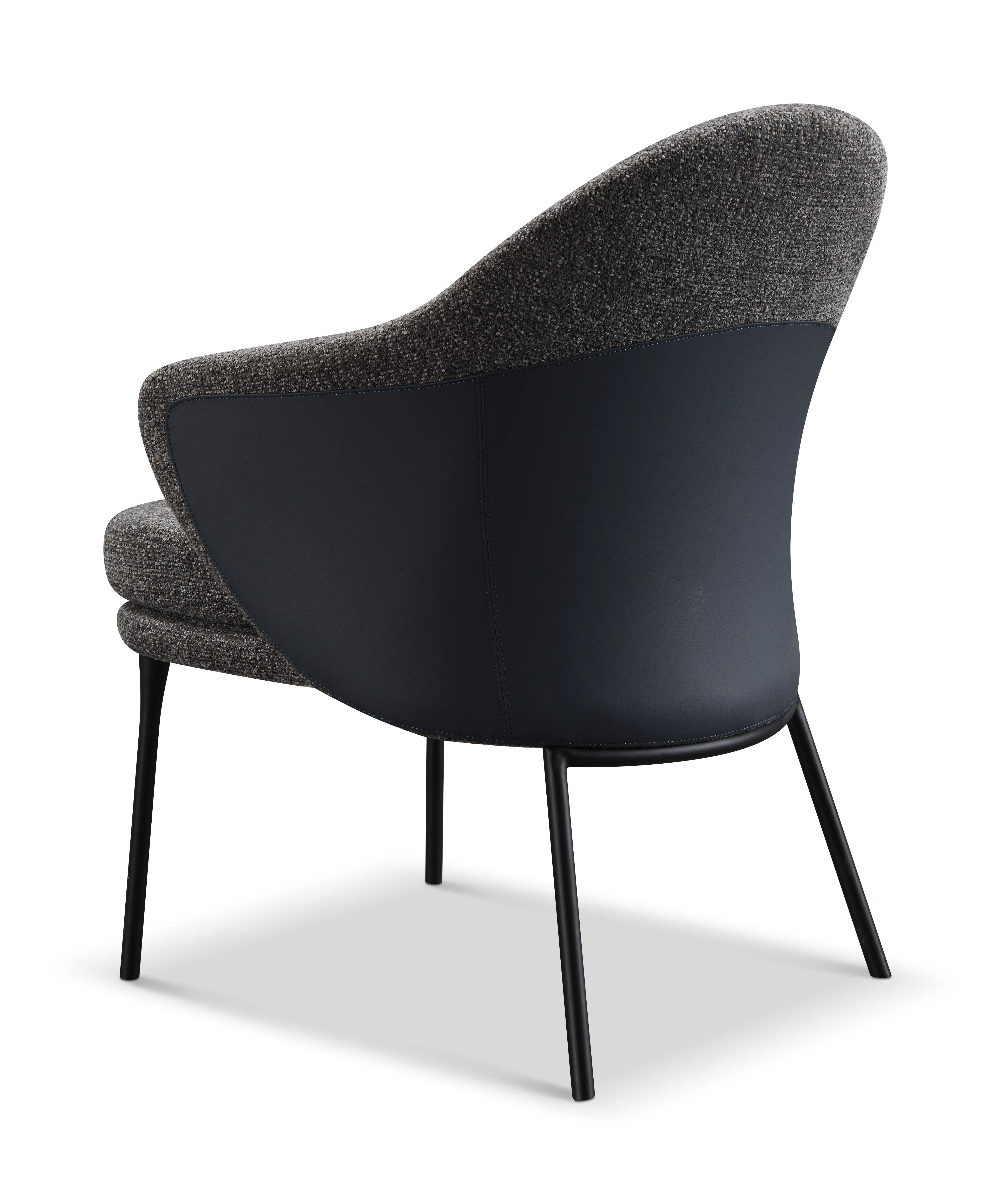 Modern Living Room Furniture Leather Cover Metal Frame Single Accent Armchair Lounge Chair