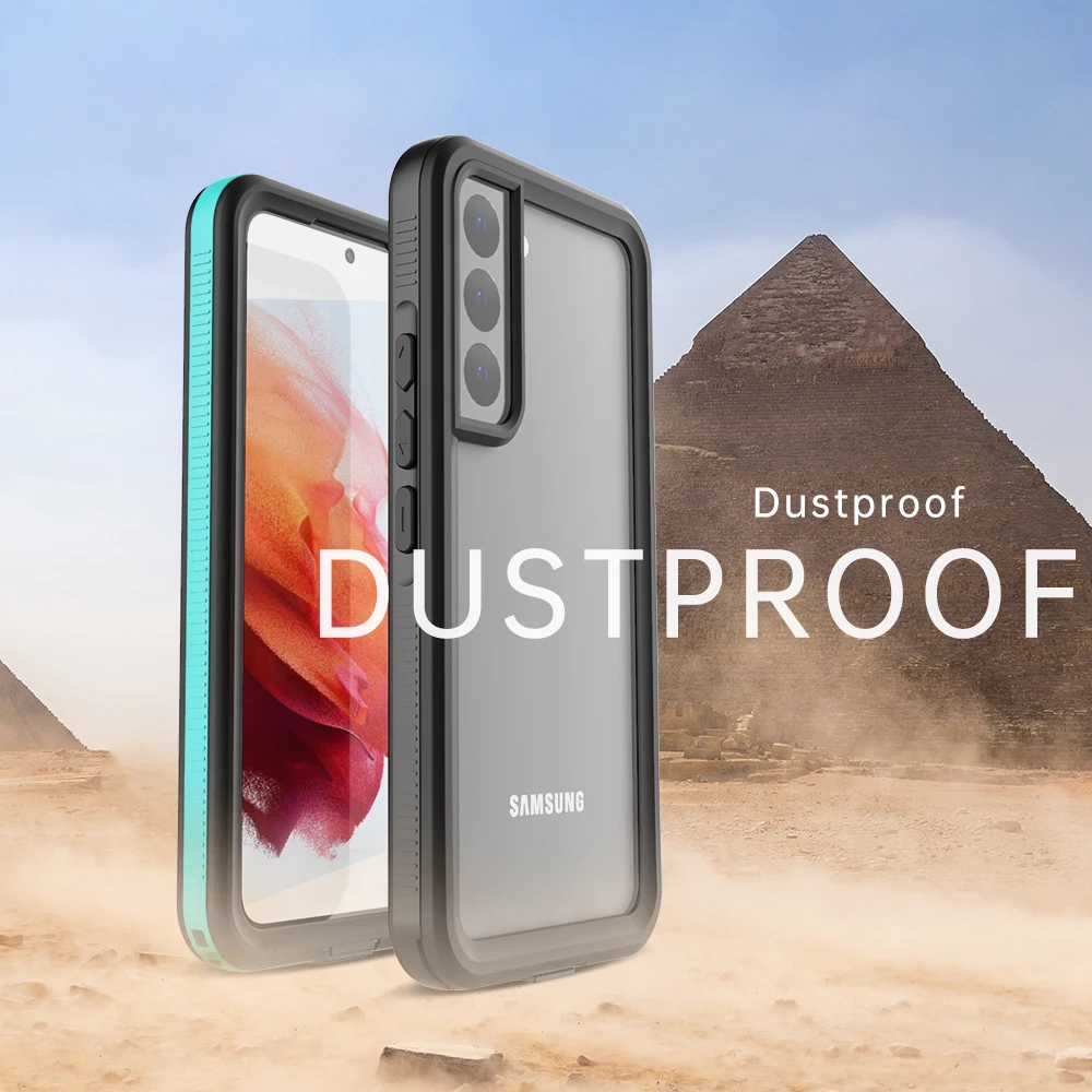 Compatible With Samsung Galaxy S22 Shellbox Waterproof Phone Case For Outdoor Activities With Built-In Screen Protector