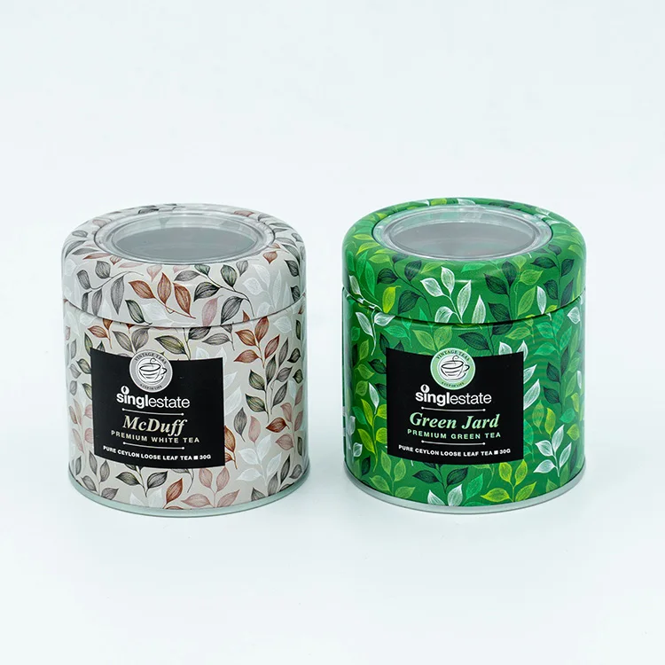 Оригинальные упаковочные коробки Wondow, металлическая круглая жестяная чайная коробка с листом