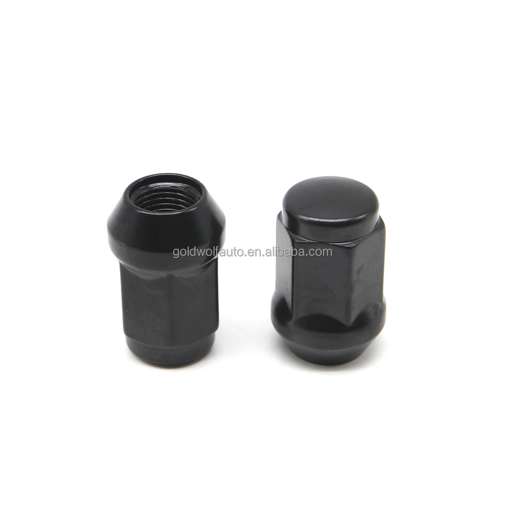 factory wholesale 35mm length black lug nut M14*1.5 wheel nut