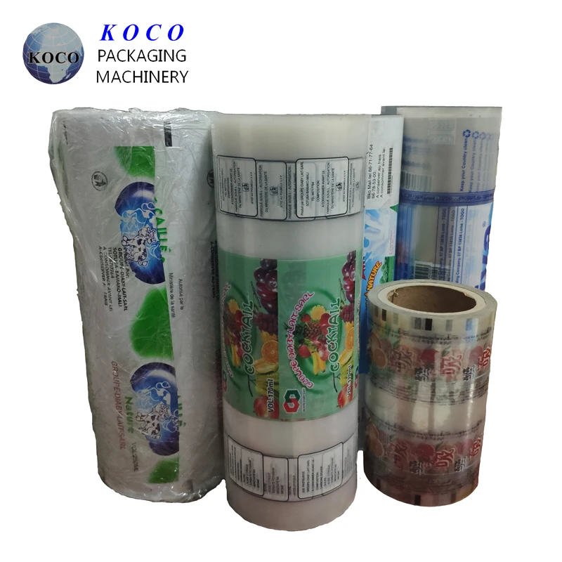KOCO Fruit juice bag Self supporting bag with screw cover Built in straw self standing bag
