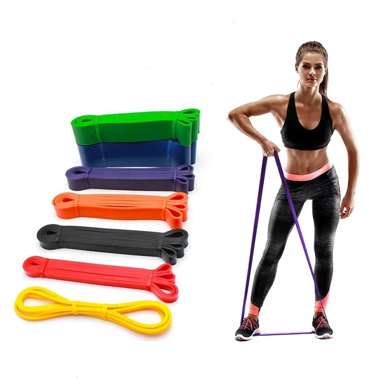 Super Popular Custom Color Fitness Latex Mini loop Exercise Yoga Workout Resistance Bands pink booty band with Logo