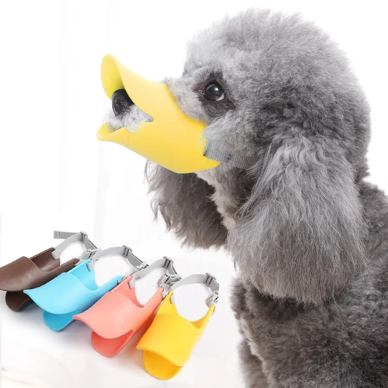 Manufacturer Wholesale Pet Muzzle Silicone Duck Muzzle Mask For Pet Dogs Anti Bite Stop Barking Pet Mouth Muzzles