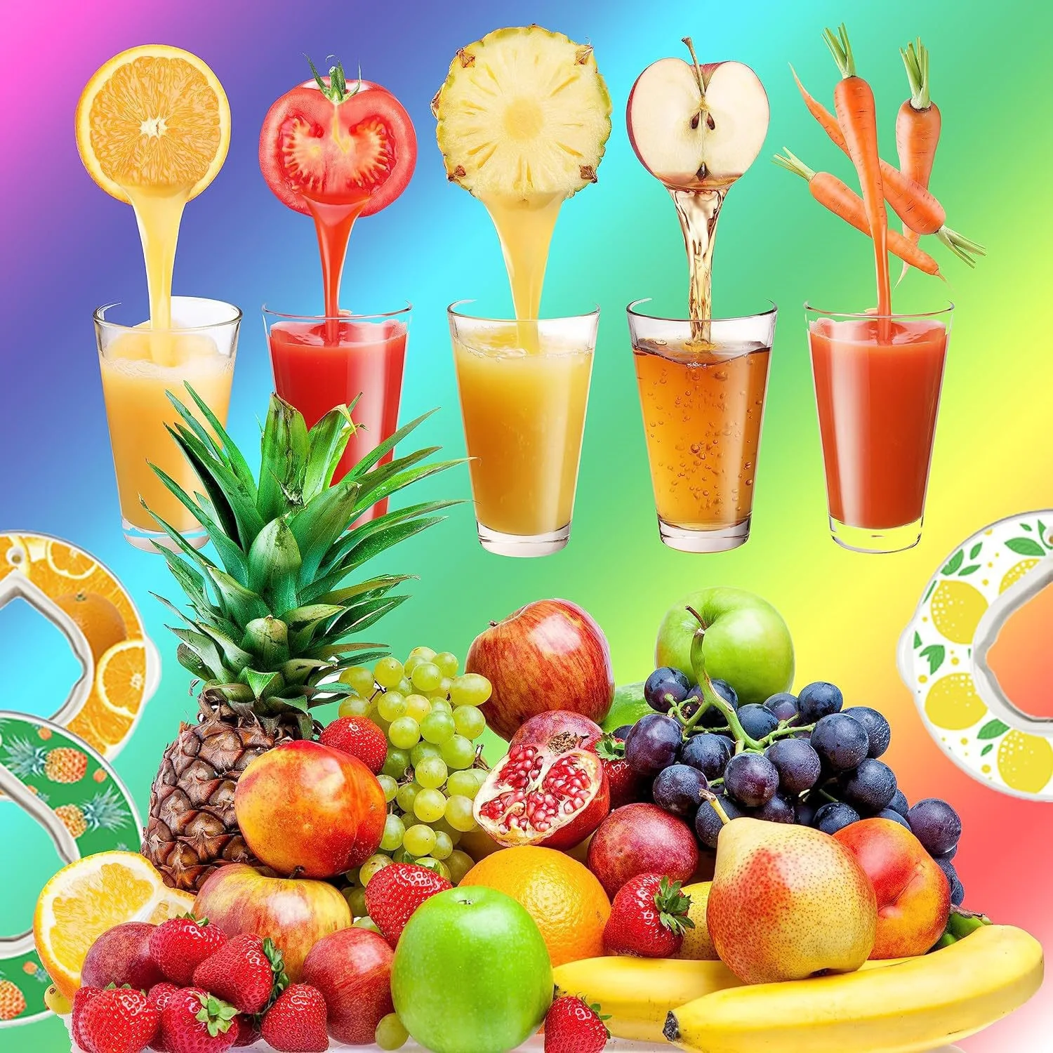 Factory Direct 0 Sugar 0 Calorie Ring Cup Various Scented Fruit Flavors Handy Drinking Water Gadget Crispy Fragrant Accessory