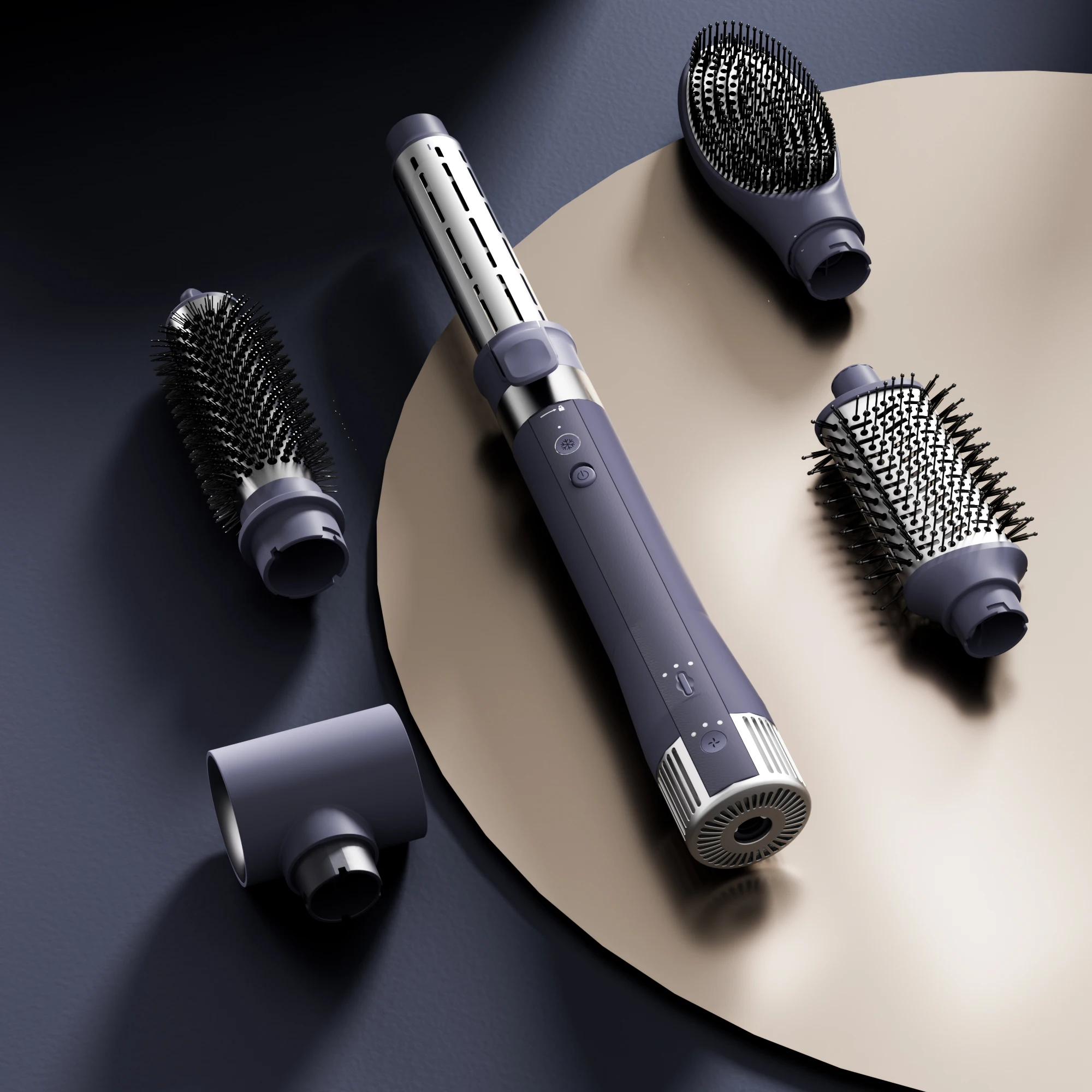 Lena Professional Hair Brush Dryer Hiardryer Hair Blow Styler Curling Iron Hot Air Comb 5 In 1 Multi Styler