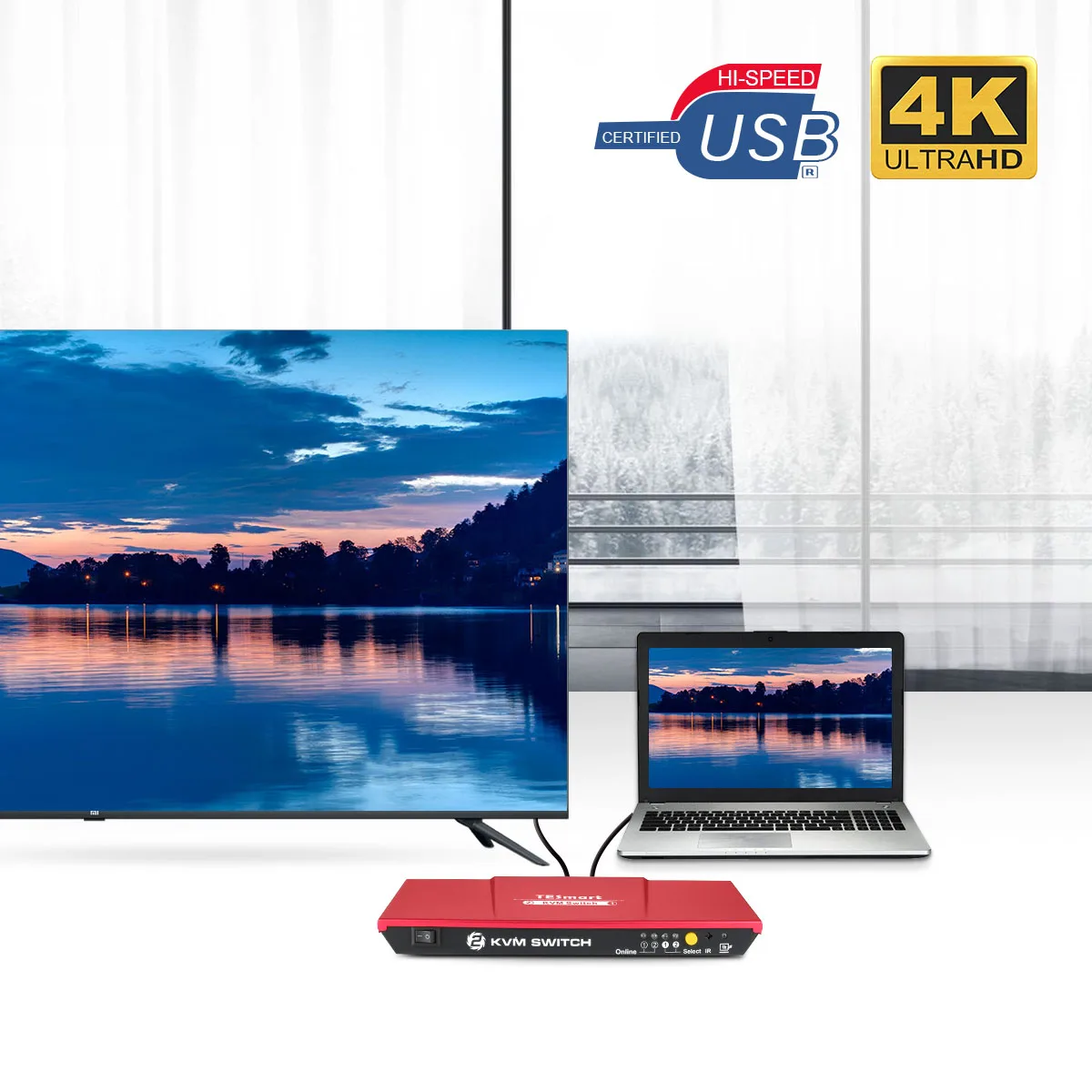 Customized Ultra Digital 4k usb 2 port hdmi kvm switch