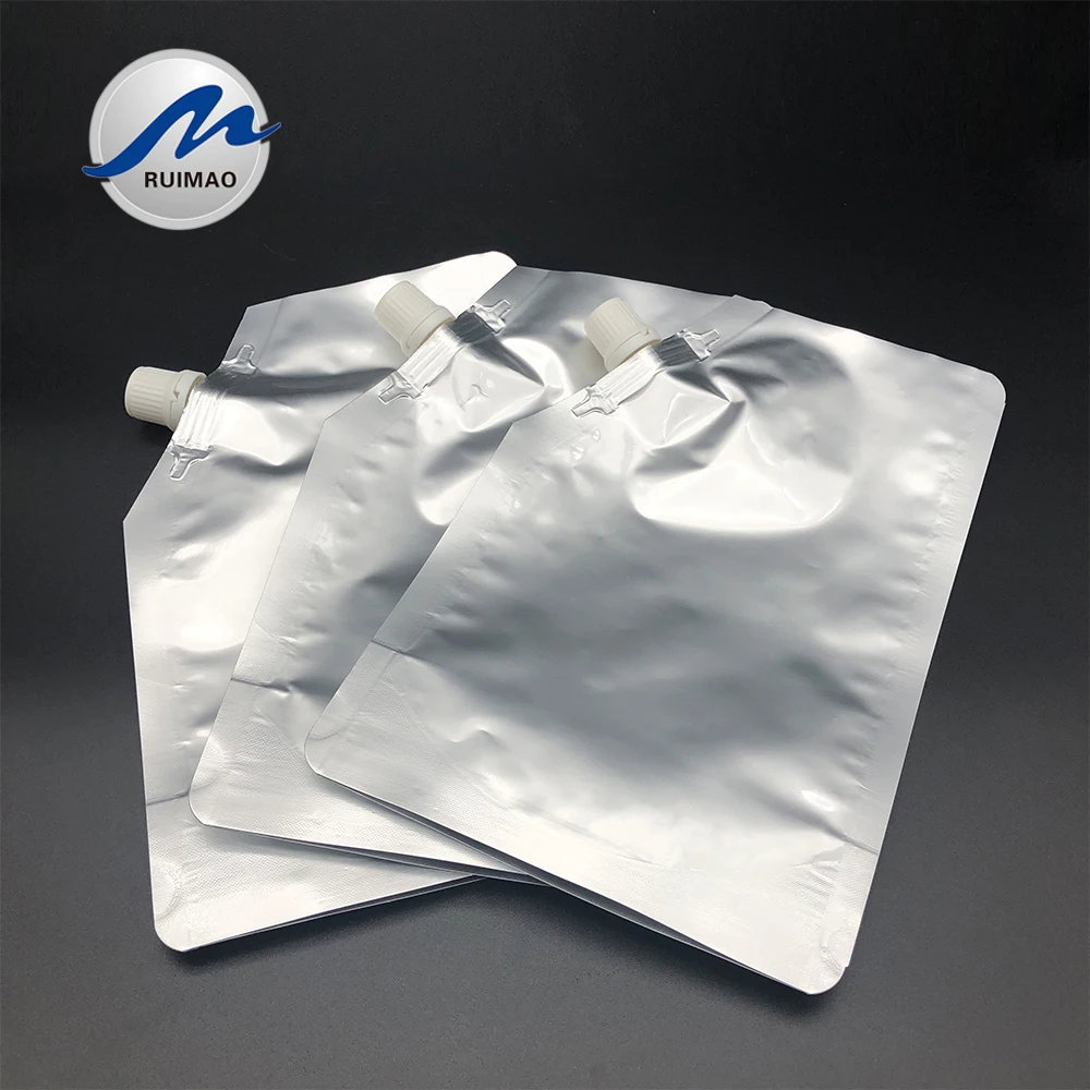 Aluminium Foil Printing Drinks Flexible Packaging Water Bags With Spout Stand Up Refill Pouch With Cap Lid