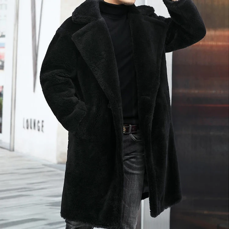 Winter Male Jacket Warm Cashmere Casual Wool Mens high quality Plus Size Coat Fleece Jacket