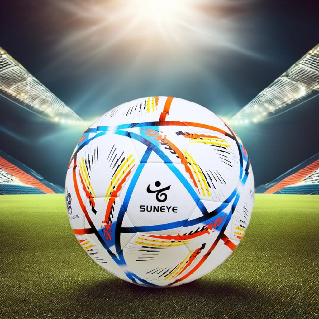 Suneye Professional PVC Rubber Soccer Ball High Quality Thermal Bonded Leather Customizable Training Printed Logo Manufacture