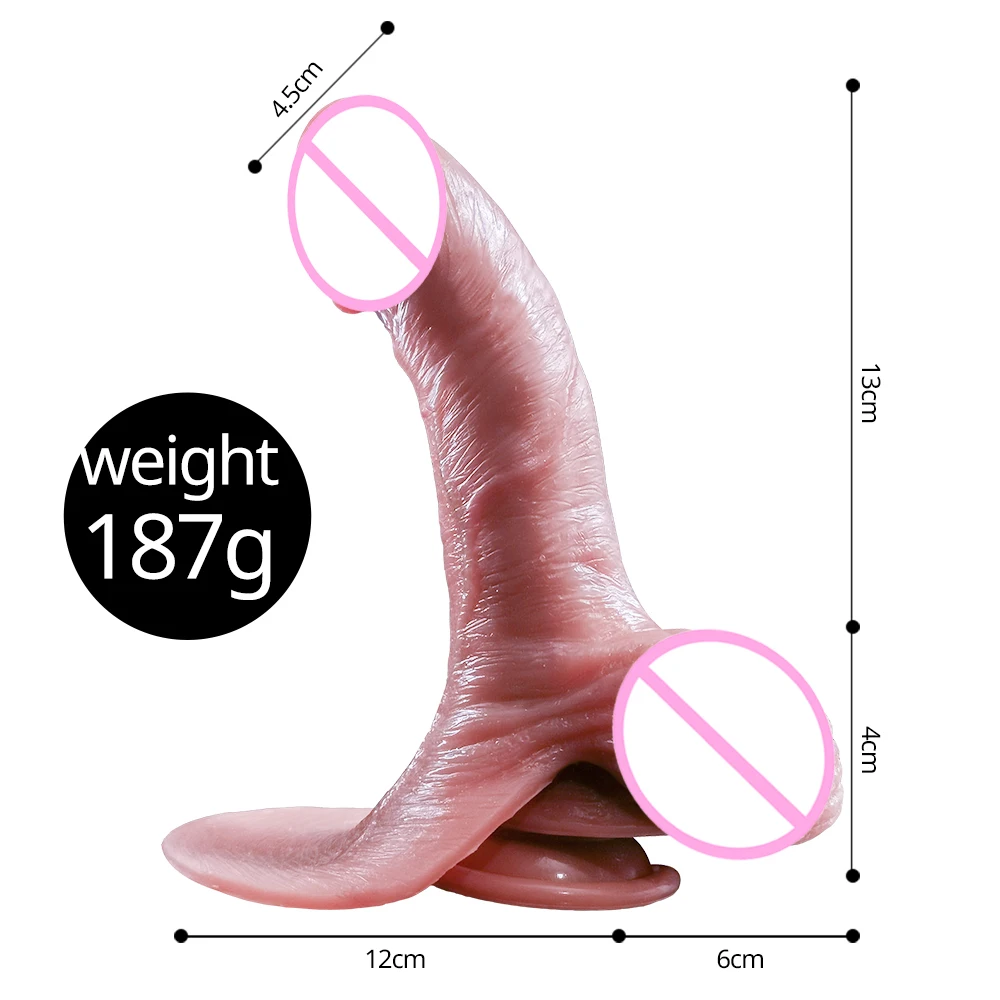 Large Adult Silicone Dildo Real Skin Artificial Penis with Strong Suction Cup Huge Big Size for Adult Sex Use