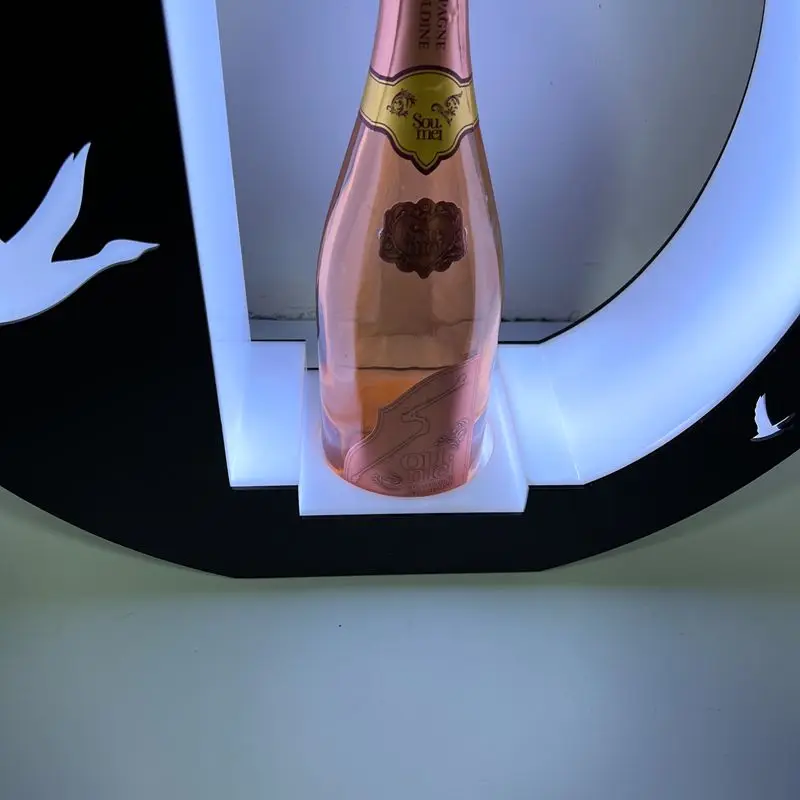 OEM Acrylic rechargeable grey goose VODKA glorifier VIP display stand rack luminous LED bottle presenter for Lounge nightclub